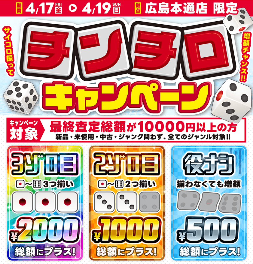 イオシス広島本通店OPEN記念キャンペーン