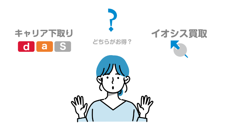 キャリア下取りと買取の違いとは